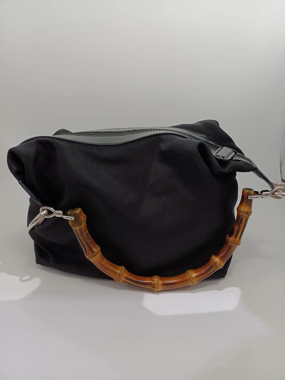 Gucci — GUCCI Bamboo Handbag 9.4 inch Black