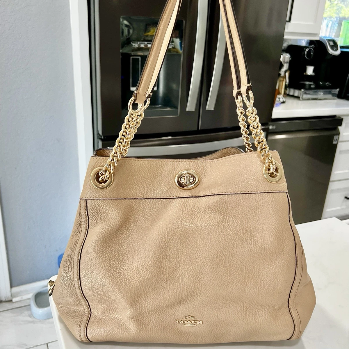 Coach Edie Turn Lock Satchel/Top Handle Bag Handbags & Bags for