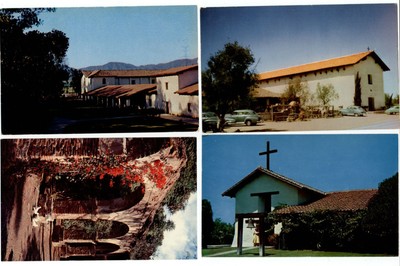 LOT OF 4 California Missions San Juan Miguel Fernando Francisco postcards