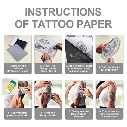 Tattoo Practice Skins 3MM - 25Pcs Thick Fake Skin & Stencil Paper Kit, 20Pcs Tat image 4