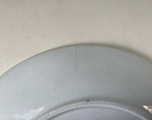 Antiguo plato victoriano perla mayólica plato T Dimmock Co bastones años 1830 - Imagen 5 de 6