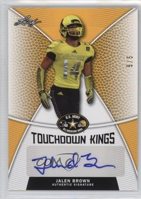 2014 Leaf US Army All-American Bowl Gold 5/5 Jalen Brown #TK-JB1 Auto 1u0