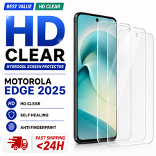 Motorola Edge 2025 Screen Protector Hydrogel HD Clear 3 5 Pack Self Healing