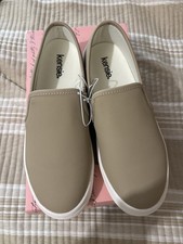 Kensie Salia Women's Comfort Slip-On Beige Fabric Shoes US 7 Flat Casual NWB