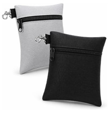 Golf Tee Pouch Pack of 2 Golf Tee Bag 5.24 X 6.42 Inch Zipper Golf Accessory