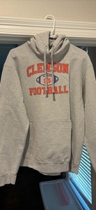 Clemson Tigers Football Gray Pullover Hoodie Sweatshirt Team Apparel