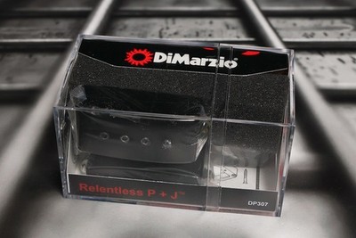 DiMarzio DP307GB Relentless PJ Precision Jazz Bass Pickup Set Gloss Black