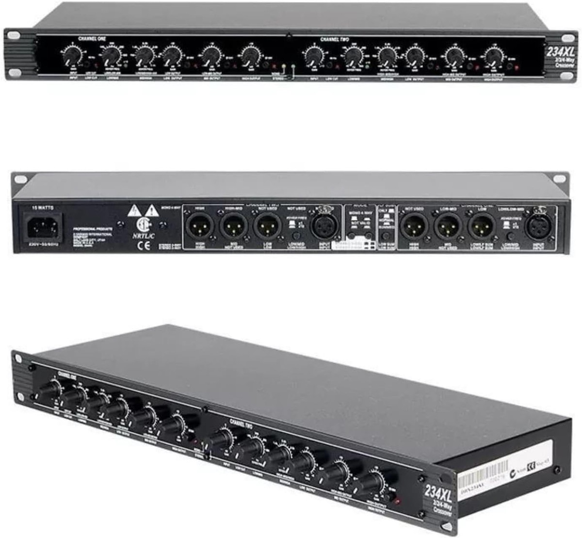 234XL Crossover, Stereo 2/3 Way Mono 4 Way Crossover, Professional