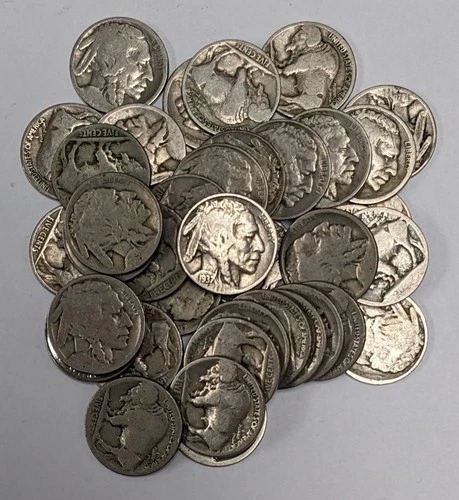 Buffalo Nickels Roll of 40 Mixed Date