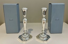 Wedgwood Chartwell Silver Plated Candlesticks Set of 2 New in Box