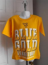 NEW WEST VIRGINIA MOUNTAINEERS YOUTH XSMALL (XS) T-SHIRT BY J.AMERICA 56Li