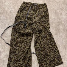 Pretty Little Thing Leopard Print Trousers - Size 8