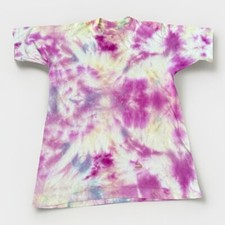 Vintage Tie Dye T Shirt Mens L 80s 90s Hippie Vibrant Single Stitch