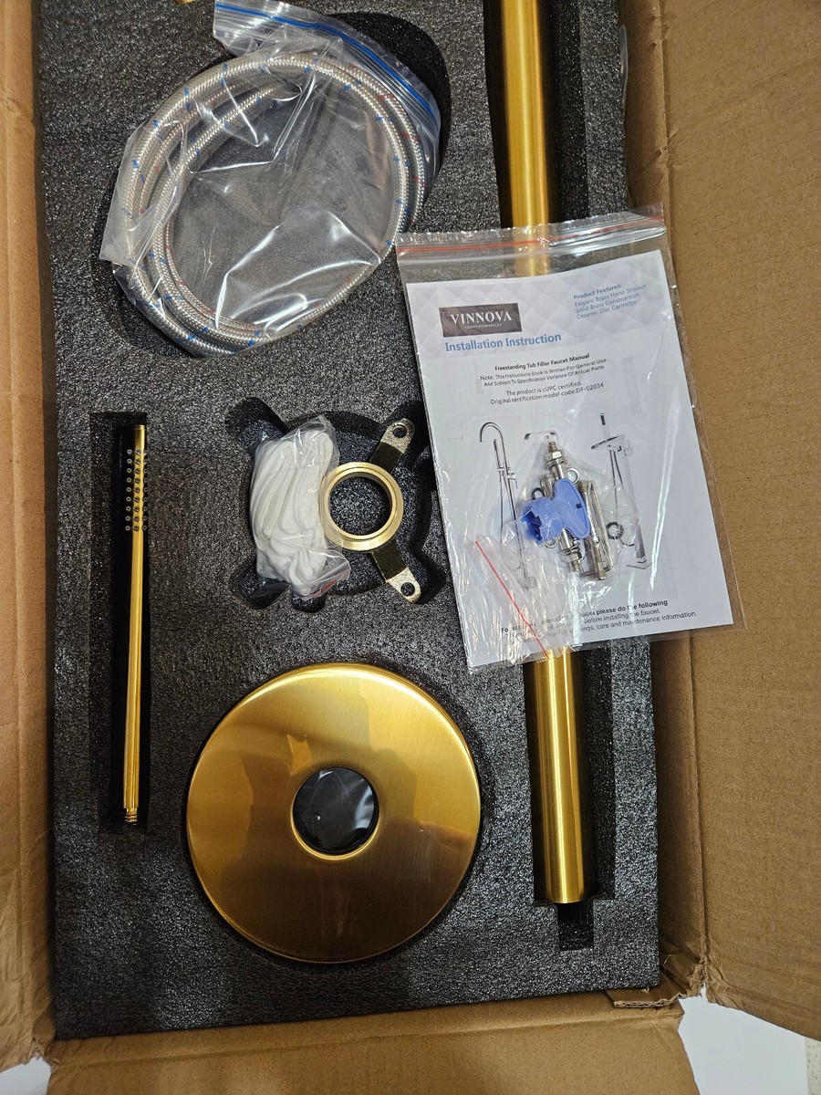 Miseno 109215-BTF-BG Delara Floor Mounted Tub Filler w Hand Shower