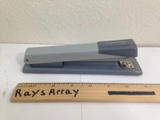 Vtg Swingline Metal Desk Stapler Gray Mid Century Art Deco Office Works 7" mcm
