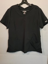 NWOT Momentum By Maevn Scrub 3 Pocket Top Size Large Color Black