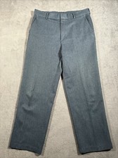 VINTAGE LEVIS Action Slacks Pants Mens 34x29 Blue Polyester Trousers USA Made