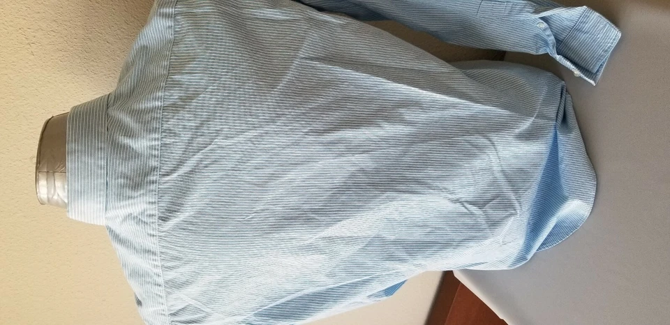 DKNY Men Slim Fit Premium Cotton Long Sleeve Button Down Dress Shirt - 16x34/35 - Image 4 of 4