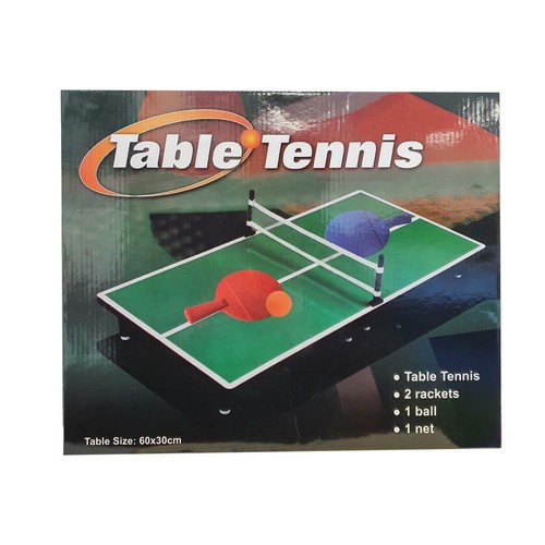 Table Tennis Mini Small 30cm x 60cm Ping Pong Set 2 Rackets 1 ball ...