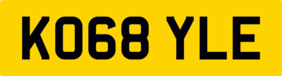 KYLE   KYLIE PREFIX THEME PRIVATE REGISTRATION CHERISHED NUMBER PLATE KO68 YLE