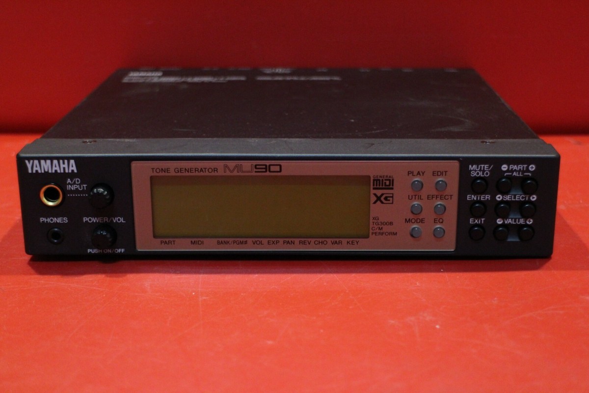 USED YAMAHA MU 90 Tone Generator Rack Synthesizer MIDI Sound