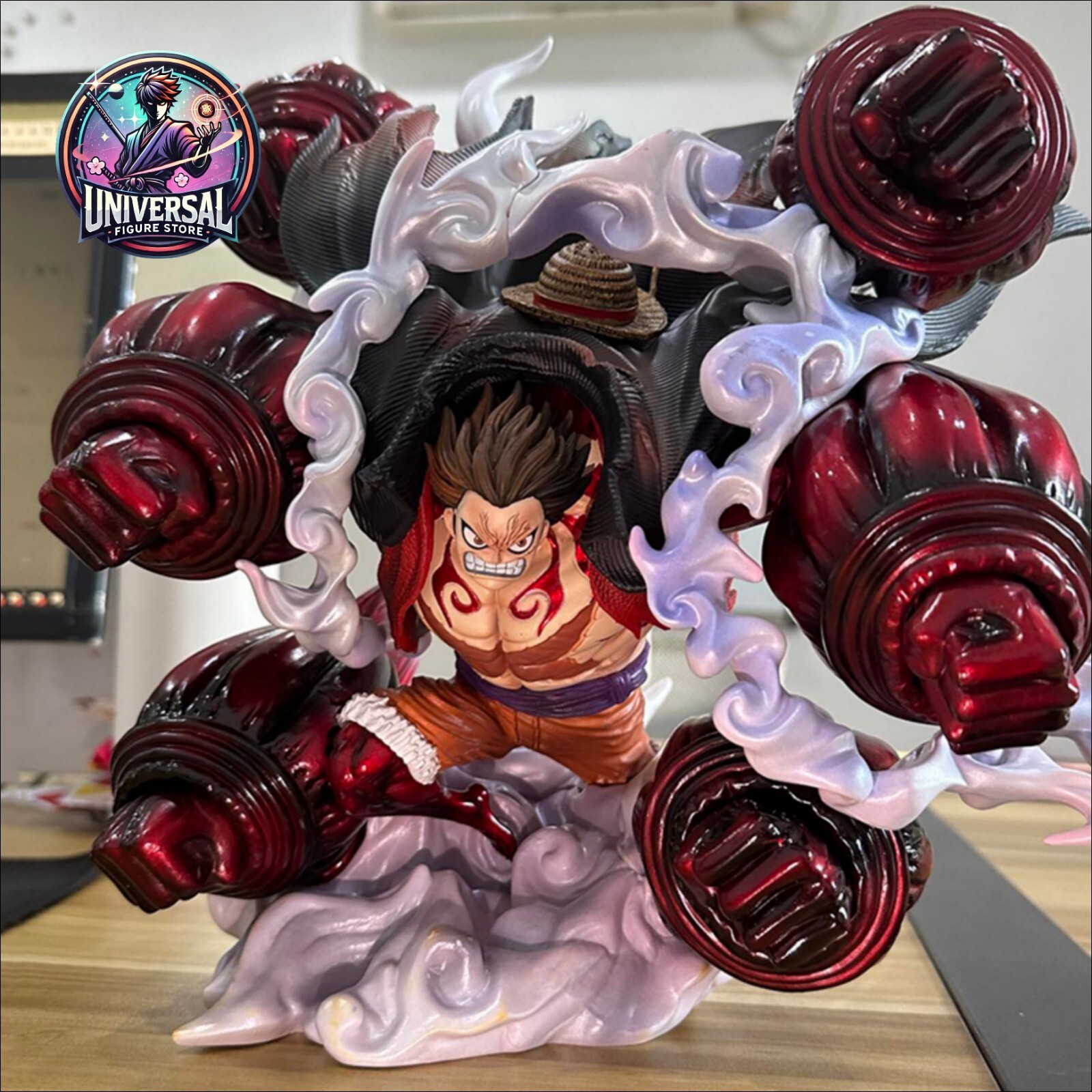 One Piece ‍☠️ - Monkey D. Luffy Gear 4 Action Figure - NEW - 30cm - PVC