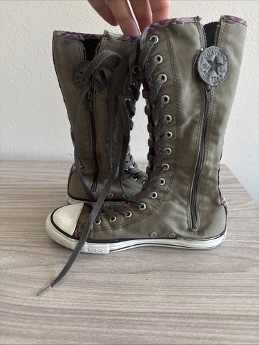 Converse 628083F Sneakers alte junior taglia 3,5 scarpe a scacchi verdi - Foto 6 di 9