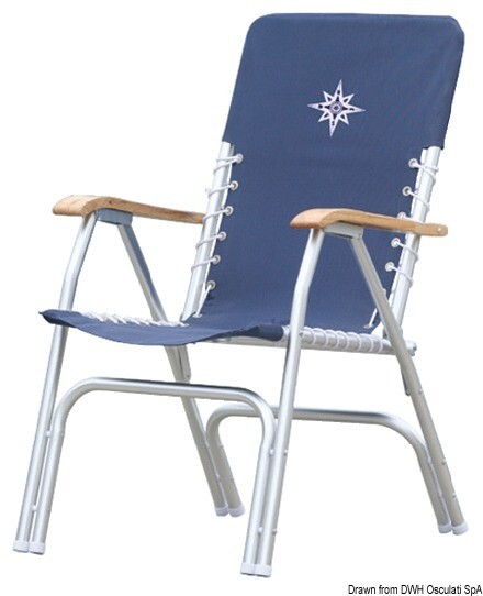Sedia pieghevole alluminio Deck blu  ( 48.353.05)