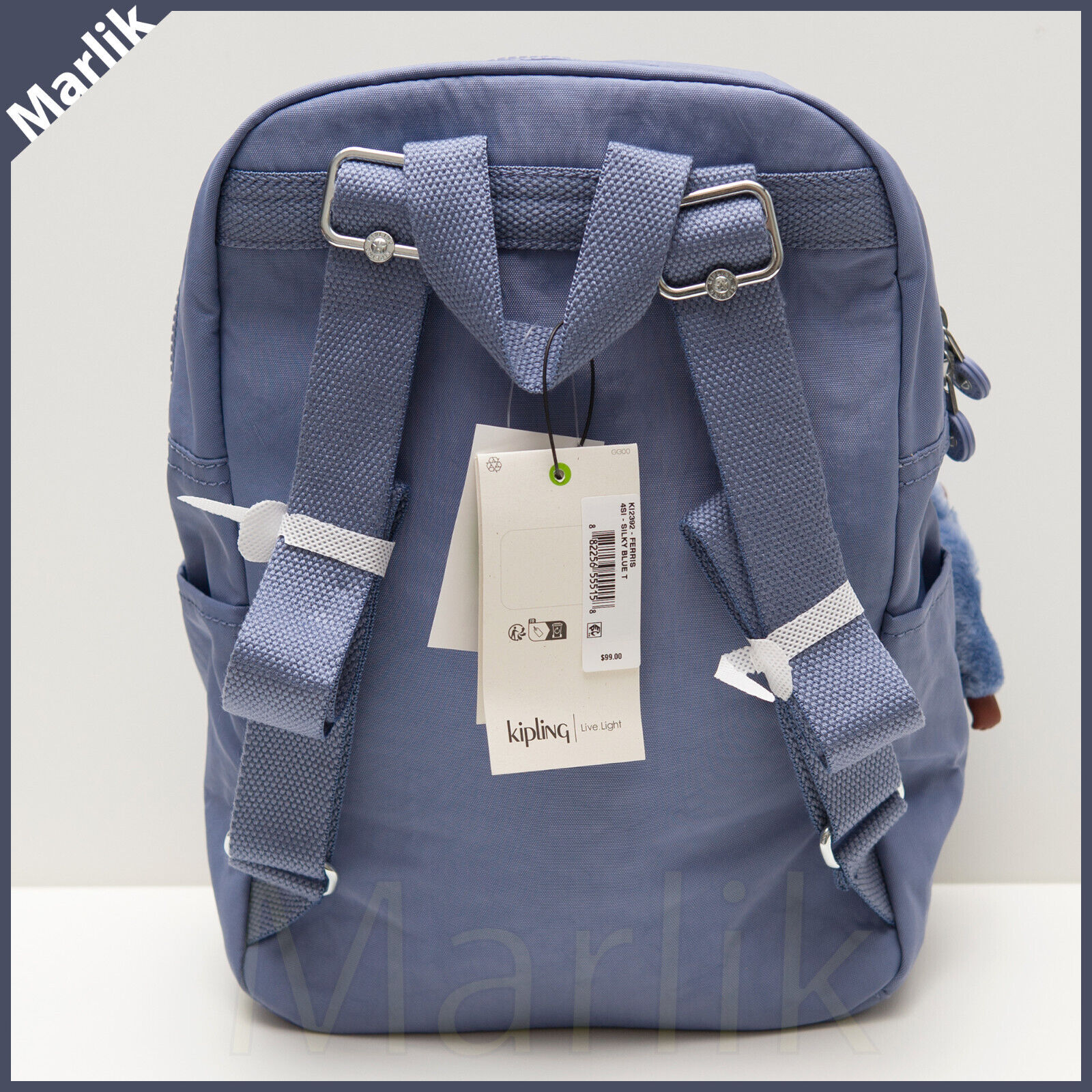 Kipling Ferris Backpack Small KI2392, 4 SI, Silky Blue Tonal 13