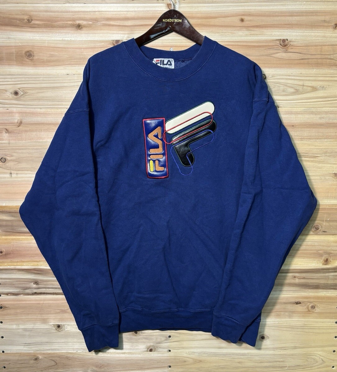 Vintage 90s Fila Crewneck Sweatshirt Embroidered Mens XL Made In - Main Image