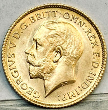 AUSTRALIA 1915 SYDNEY GOLD HALF SOVEREIGN RARE KEY DATE LOW MINT GEM UNC #01