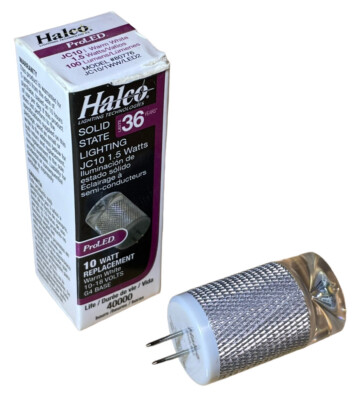 Halco 80776 LED JC10 1.5 Watts warm White G4 Base 10-18V 100 Lumen Replaces 10W