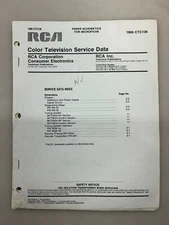 RCA CTC136 Original Schematics Free Shipping