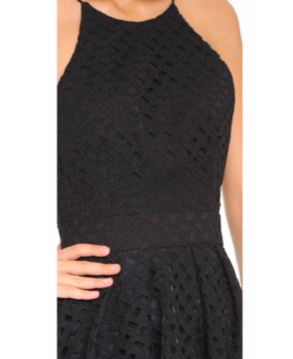 Nicholas Lattice Lace Tuck Ball Dress Black in Size XS | eBay