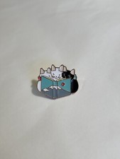 Book Reading Cats Lapel Hat Jacket Pin