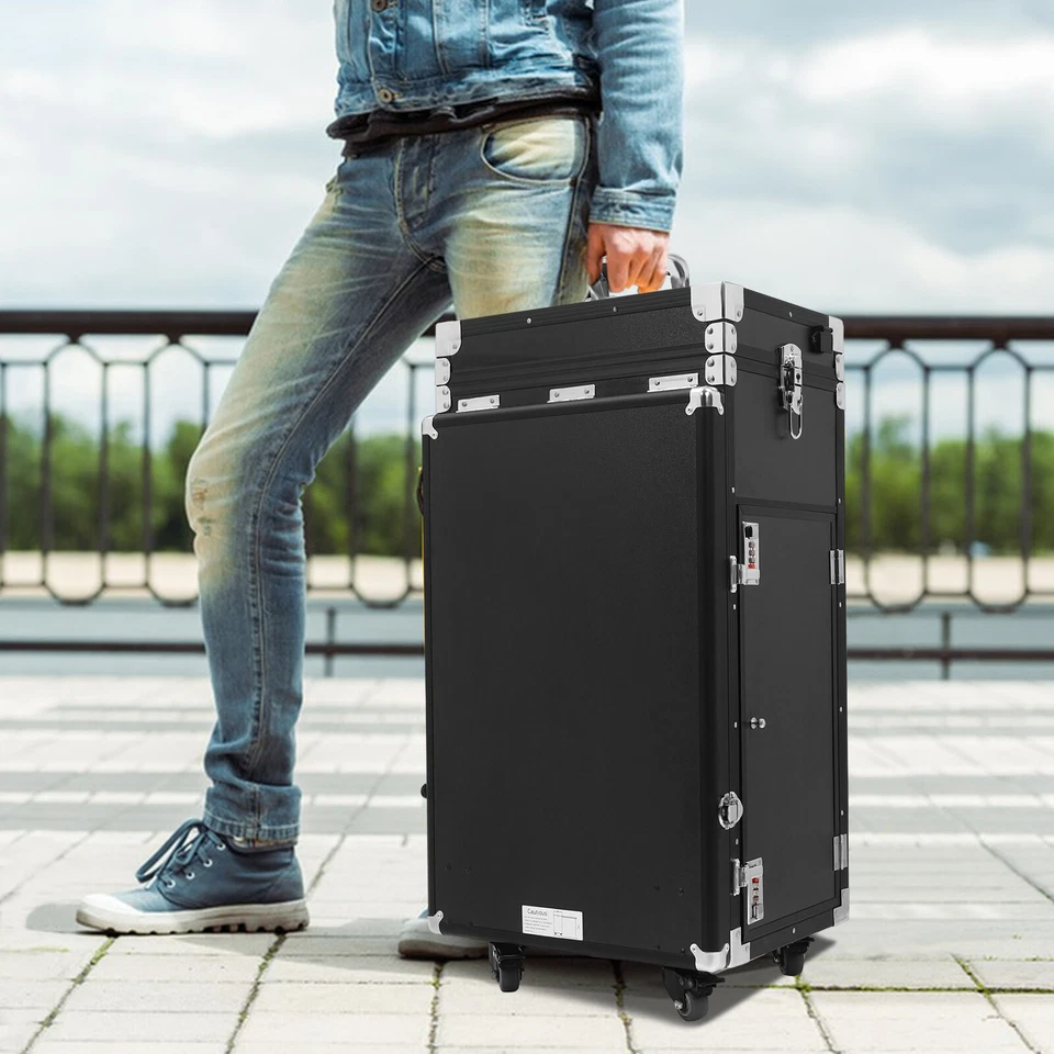 Escritorio para uñas Estación móvil Maquillaje enrollable Tren Estuche Mesa de manicura con altavoz Foto 2 de 4