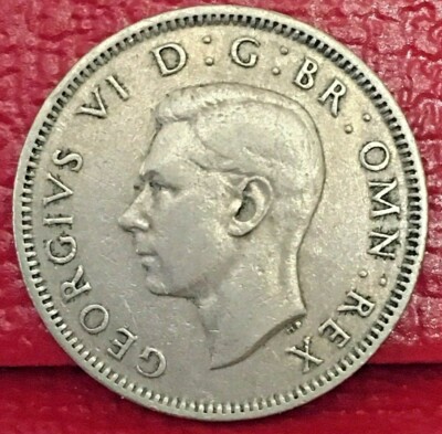 1949 GREAT BRITAIN KING GEORGE VI ONE SHILLING COPPER-NICKEL COIN