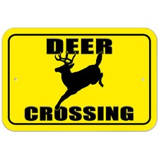 Plastic Sign Deer Crossing