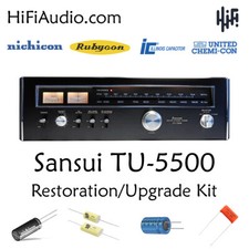 Sansui TU-5500 sintonizzatore ricostruzione restauro recap service kit riparazione condensatore