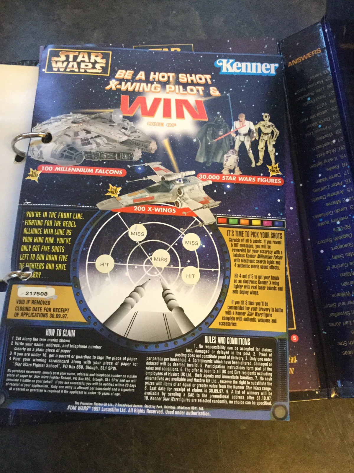 Star Wars Trilogy Special Walkers Ed TAZO Collector's Pack 1996 , Near