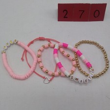Swiftie Inspired Pink Friendship Bracelets Set Of 5