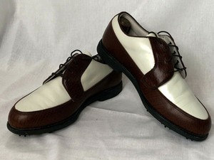 FOOTJOY Europa Raccolta Scarpe da Golf donna S 9 M 99343 MARRONE/BIANCA EUC  | eBay