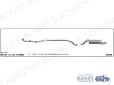IMASAF Auspuff Set ab Kat für Alfa Romeo MiTo 1.4 Turbo 2009-|Flex+Rohr+Endtopf