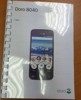DORO PHONE 8040 PRINTED INSTRUCTION MANUAL USER GUIDE HANDBOOK  A5 