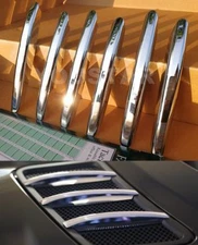 AU STOCK 6X CHROME Bonnet Vent Fins Hood Trims for Mercedes W166 ML GLE GL GLS