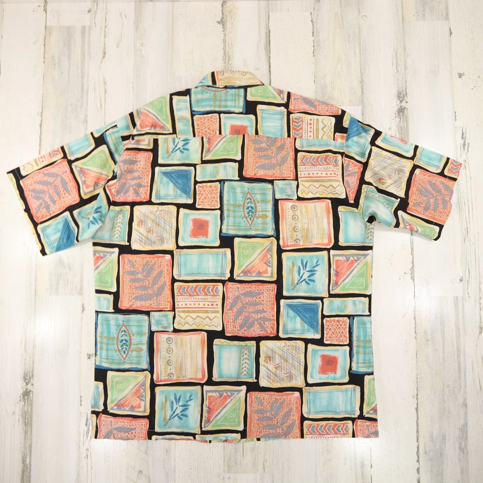 Vintage Norm Thompson Shirt Mens Large Aloha Hawaiian USA Made FLAW - Image 2 of 4