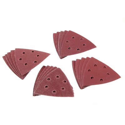 20PC Oscillating Wood Sanding Sandpaper Wedge w Hook and Loop Backing Sand Paper