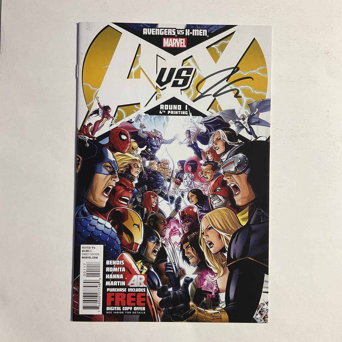 Avengers Vs X-Men 1 2012 Signed by Jason Aaron 4th Print Variant