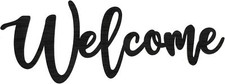 Welcome Metal Sign Wall Decor, Cut out Receive Sign, black