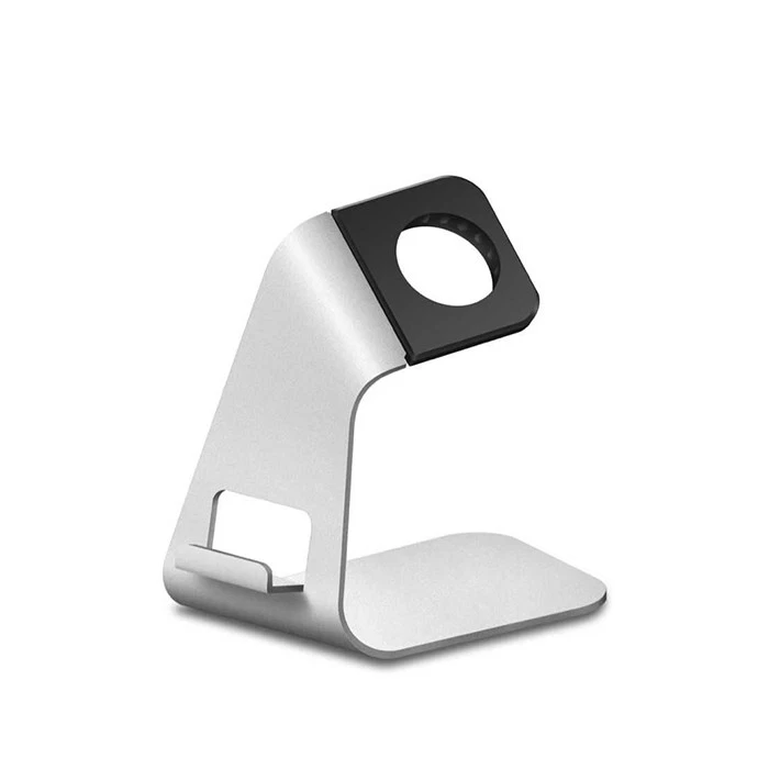 Basetta Stand in alluminio per Apple Watch e iPhone o qualsiasi smartphone - Immagine 2 di 4